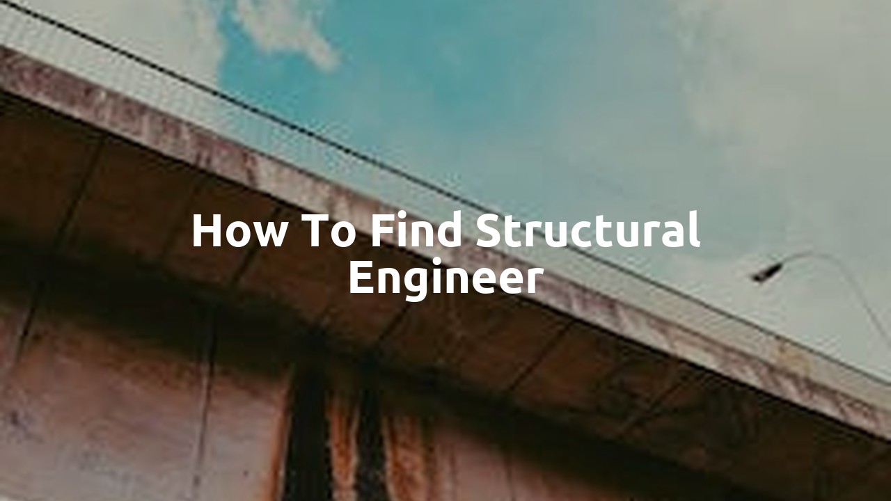 how to find structural engineer